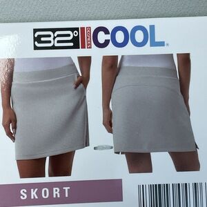 32 Degrees Women's XL Skort Light Gray e0540